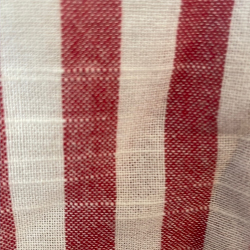 NWOT Max Studio Red and White Cap Sleeve Wrap Blouse - Picture 5 of 6